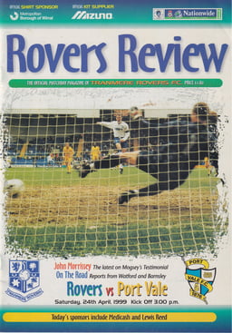Tranmere Rovers v Port Vale Match Programme 1999-04-24